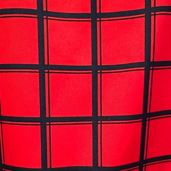 The Limited Red and Navy Checkered Long Sleeve Dress - Picture 6 of 7